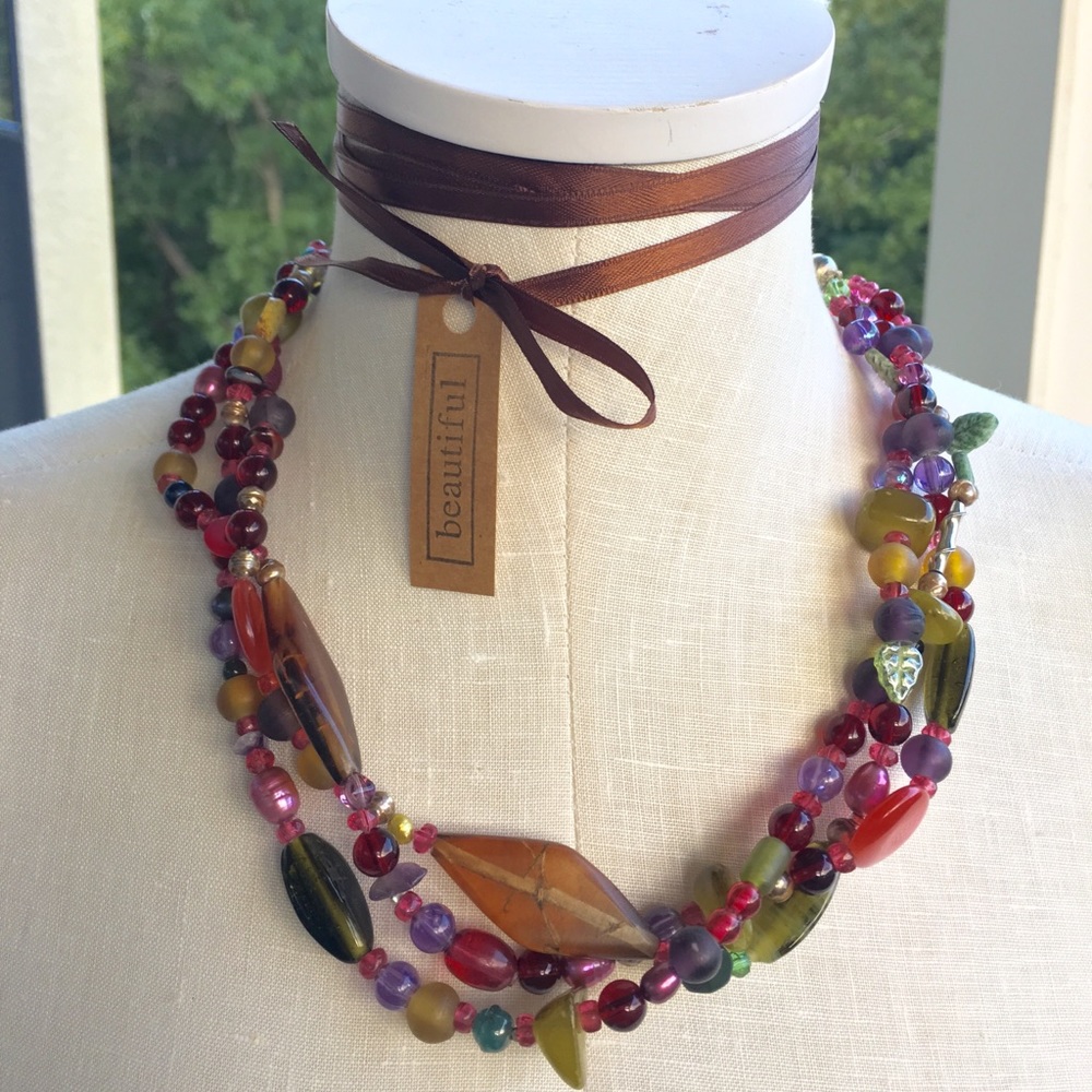 Multi-color Stone Necklace